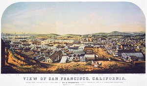 Blick auf San Francisco, Kalifornien, vom Telegraph Hill, April 1850 von William Birch McMurtrie