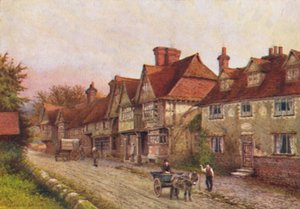 Chiddingstone von der Ecke des Kirchhofs, 1907 von William Biscombe Gardner