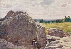 Blick auf das Happy Valley von den Felsen auf dem Common, Tunbridge Wells