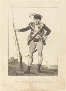 Ein privater Marine des Korps von Col. Fourgeoud, 1793 von William Blake