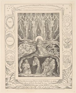 Buch Hiob, Platte 14, Als die Morgensterne zusammen sangen von William Blake