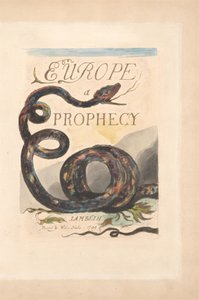 Europa. Eine Prophezeiung, Platte 2, Titelseite von William Blake