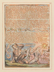 Jerusalem, Tafel 85, Wurde ein Raum und eine Allegorie.... von William Blake