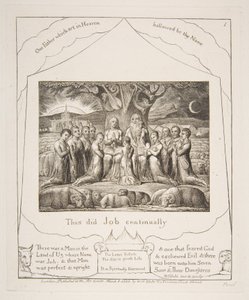 Hiob und seine Familie, aus Illustrationen des Buches Hiob