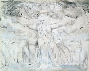 Hiob und seine Töchter von William Blake