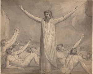 Moses stoppt die Plage (?) von William Blake