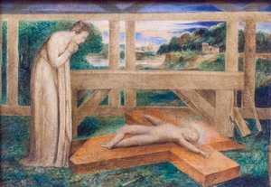 Unsere Liebe Frau, die das schlafende Jesuskind anbetet von William Blake