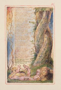 Das gefundene kleine Mädchen (Fortsetzung): Platte 36 aus Songs of Innocence and of Experience (Kopie AA) ca. 1815-26 von William Blake