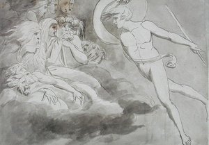 Satan nähert sich dem Hof des Chaos