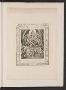 Satan vor dem Thron Gottes, 1825 von William Blake
