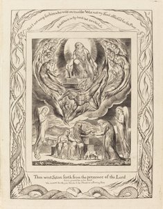 Satan geht aus der Gegenwart des Herrn von William Blake