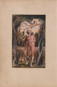 Lieder der Unschuld und der Erfahrung, Tafel 1, Unschuld Frontispiz (Bentley 2) von William Blake
