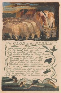 Lieder der Unschuld und der Erfahrung, Platte 36, "Der Klumpen & der Kiesel" (Bentley 32) von William Blake