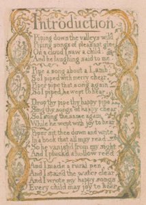 Lieder der Unschuld und der Erfahrung, Platte 3, "Einführung" (Bentley 4) von William Blake