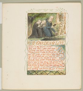 Lieder der Unschuld und der Erfahrung: Der Garten der Liebe, ca. 1825 von William Blake
