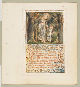 Lieder der Unschuld und der Erfahrung: Der kleine Junge gefunden, ca. 1825 von William Blake