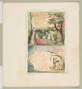 Lieder der Unschuld und der Erfahrung: Das verlorene kleine Mädchen Das gefundene kleine Mädchen, ca. 1825 von William Blake