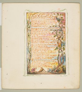 Lieder der Unschuld und der Erfahrung: Der Schuljunge, ca. 1825 von William Blake