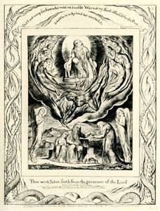 Das Buch Hiob 2:7 illustriert von William Blake von William Blake