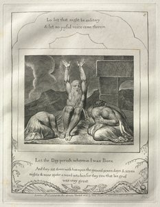 Das Buch Hiob: Nr. 8, Der Tag soll vergehen, an dem ich geboren wurde, 1825 von William Blake
