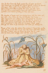 Das Buch Thel, Platte 7, "Aber er, der die Niedrigen liebt . . . ." von William Blake