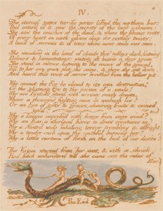 Das Buch Thel, Tafel 8, "IV. Die ewigen Tore..." von William Blake