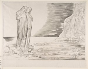Der Kreis der Verräter: Dantes Fuß tritt Bocca degli Abbate, aus Dantes Inferno, ca. 1825-27 von William Blake