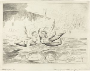Der Kreis der korrupten Beamten; Die Teufel, die sich gegenseitig zerfleischen von William Blake