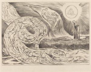 Der Kreis der Wollüstigen; Paolo und Francesca von William Blake
