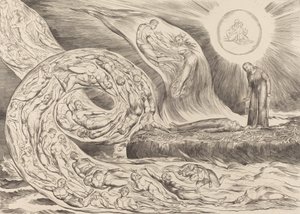 Der Kreis der Lüsternen: Paolo und Francesca, 1827 von William Blake