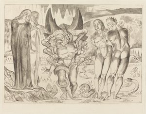 Der Kreis der Diebe; Agnolo Brunelleschi wird von einer sechsfingrigen Schlange angegriffen