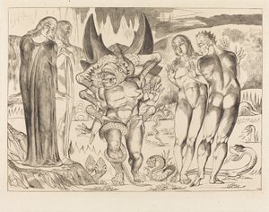Der Kreis der Diebe; Agnolo Brunelleschi wird von einer sechsfingrigen Schlange angegriffen
