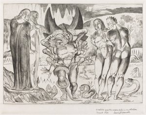 Der Kreis der Diebe, Agnolo Brunelleschi wird von einer sechsfüßigen Schlange angegriffen