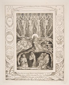 Die Schöpfung, aus Illustrationen des Buches Hiob, 1825-26 von William Blake