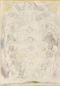 Die Gottheit, von der die neun Sphären ausgehen von William Blake