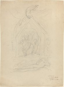 Der Abstieg des Friedens (recto) von William Blake