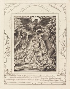 Die Zerstörung von Hiobs Söhnen von William Blake