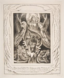 Der Fall Satans, aus Illustrationen des Buches Hiob, 1825-26 von William Blake