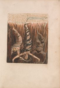 Das erste Buch Urizen, Tafel 9, Wie die Sterne von der Erde getrennt sind.... (Bentley 6) von William Blake