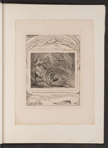 Der Herr antwortet Hiob aus dem Wirbelsturm von William Blake