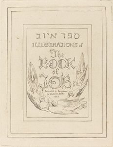 Titelblatt der gravierten Illustrationen zum Buch Hiob, 1825 von William Blake
