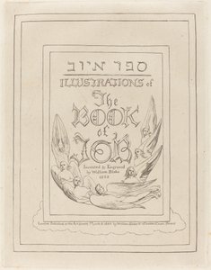 Titelblatt der gravierten Illustrationen zum Buch Hiob, 1825 von William Blake