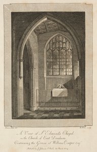Ansicht der St. Edmunds Kapelle in der Kirche von East Dereham..., 1804
