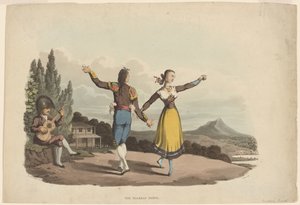 Der Boleras-Tanz, graviert von John Heaviside Clark, ca. 1810-19 von William Bradford