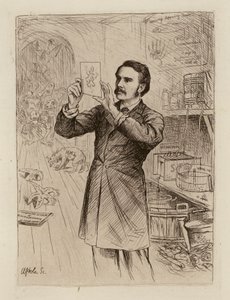 James Cossar Ewart, Professor der Naturgeschichte (Stich) von William Brassey (after) Hole