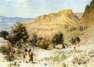 Davids Lager in Ein Gedi, wo er sich versteckte - Bibel