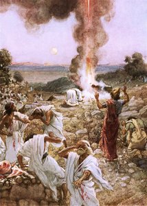 Elijas Opfer auf dem Berg Karmel von William Brassey Hole