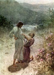 Jakob und der Engel in Pniel - Bibel von William Brassey Hole