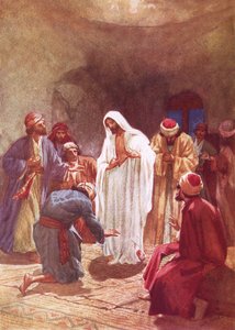 Jesus tadelt Thomas wegen seines Unglaubens von William Brassey Hole