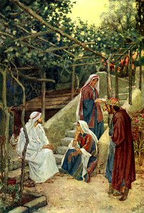 Jesus im Haus von Martha - Bibel von William Brassey Hole